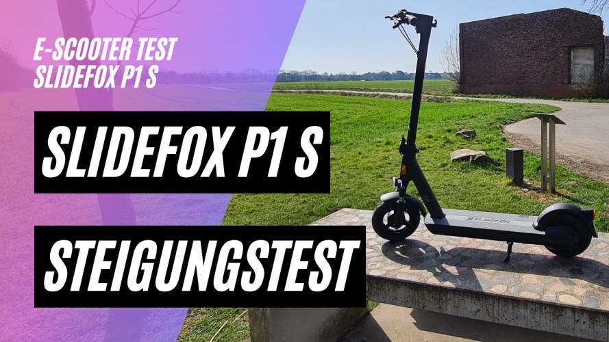 Slidefox P1 S - Steigungstest und Performance Messung  (48V; 15,9AH; 500W; 10 Zoll)