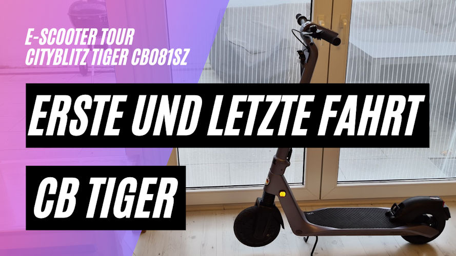 Erste und letzte Fahrt mit dem CityBlitz Tiger (CB081SZ) auch bekannt als OKAI ES500 oder SXT TITO