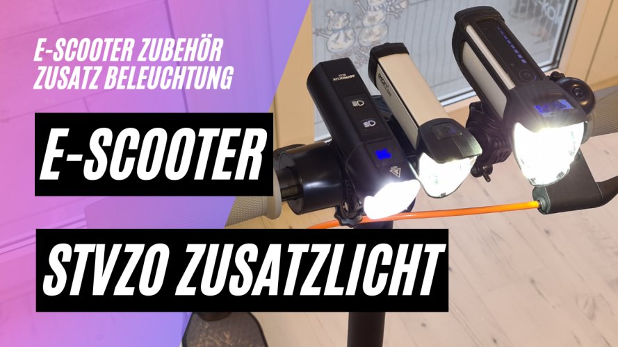 StVZO-zugelassene Zusatzbeleuchtung für E-Scooter Busch & Müller Ixon Space 150Lux, Ixon Core 50Lux