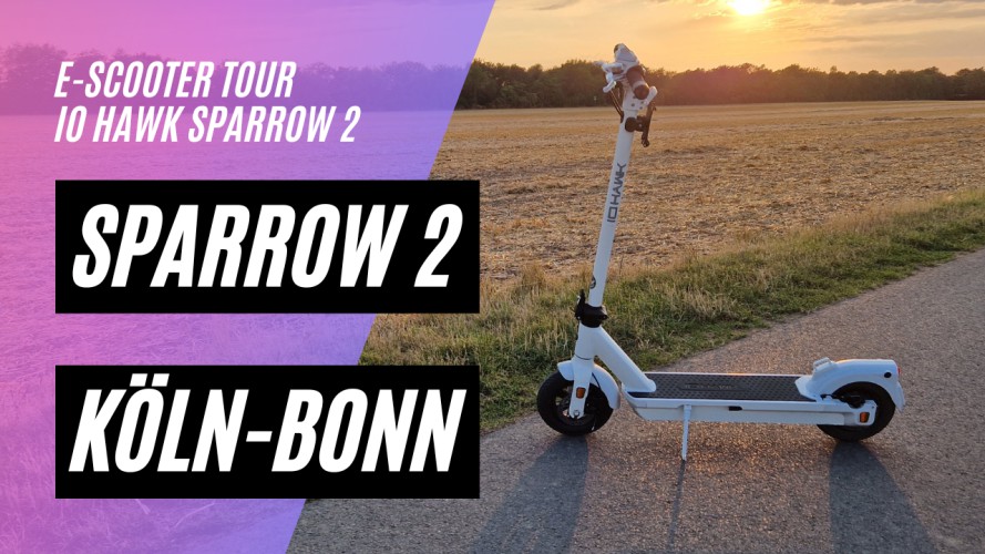 IO HAWK Sparrow 2 - Köln-Bonn Runde - Sommer Reichweite (48V; 20AH; 500W)