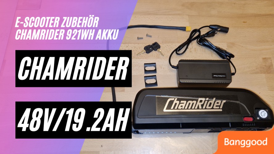 ChamRider Akku (48V/19,2AH/921,6WH, 40A BMS, 21700er Zellen mit 4800mAH)