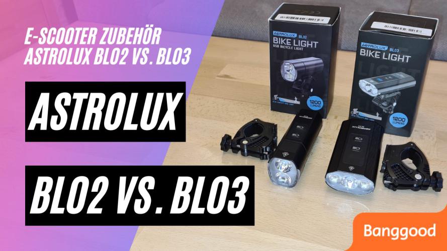 Astrolux BL03 vs. Astrolux BL02 E-Scooter Zusatzlichter von Banggood.com (1200 Lumen)